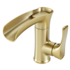 SLY Brass Rose Gold Waterfall Design Bathroom Sink Deck Mounted Single Hole Wash Hand Basin Mixers And Taps Faucet