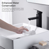 SLY Brass Matte Black Single Handle Brass Basin Faucet Decked Mounted Cold Hot Water Tap Bathroom