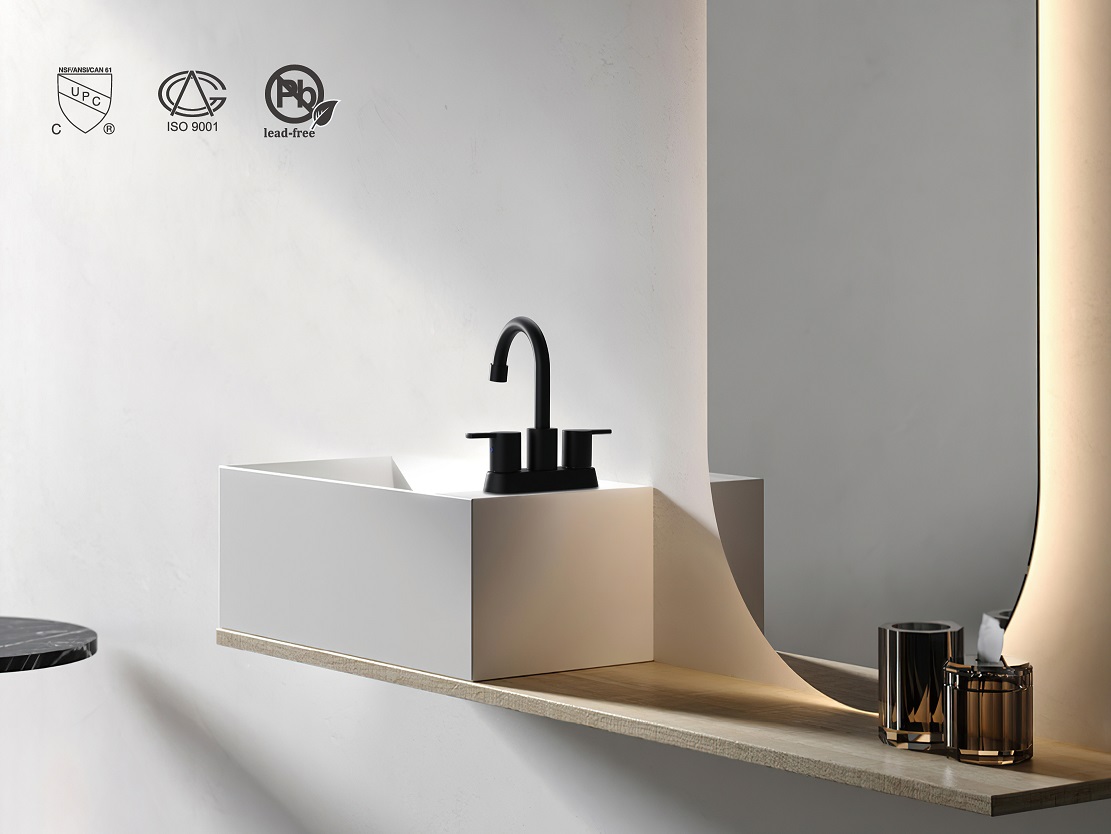 gold faucet bathroom