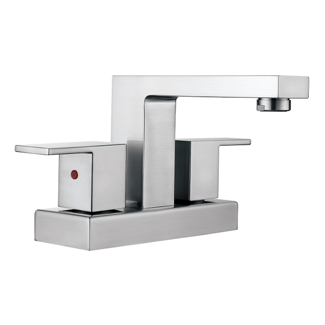 SLY Brushed Nickel Single Handle One Hole Hot and Cold Basin Mixer Tap