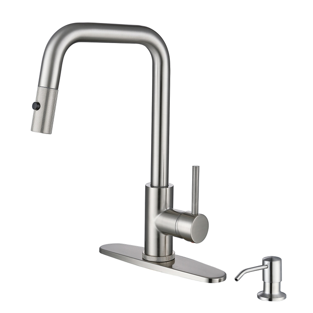 SLY Brushed Nickel Pull-down Kitchen Faucet with Sprayer
