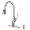 SLY Brushed Nickel Hot Cold Water Pull Out Sprayer And Mixer Sink Tap
