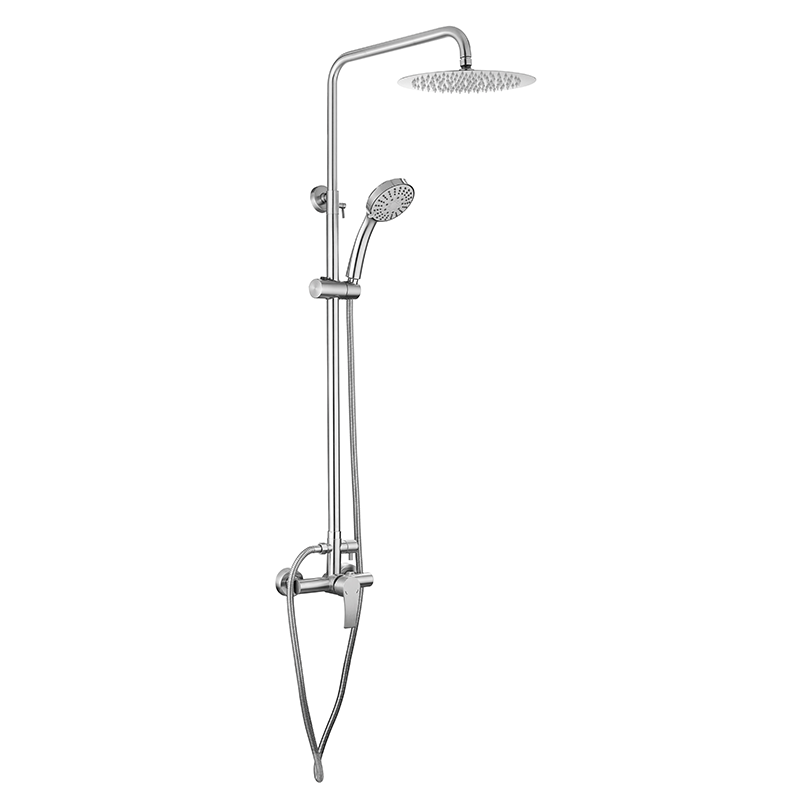 exposed shower system polished nickel