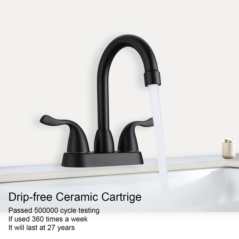 SLY Brass Matte Black Basin Faucet Copper Bathroom Faucet Hot And Cold Basin Mixer Taps