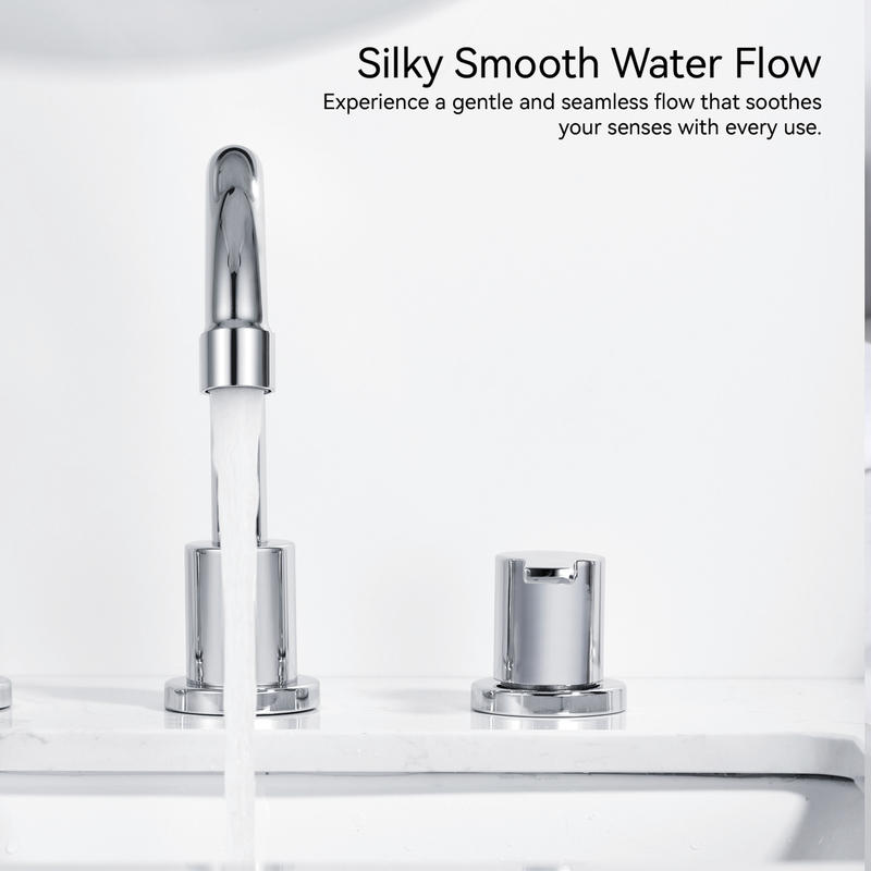 SLY Bathroom Basin Widespread Face Basin Faucet CUPC Double Handle Faucet 