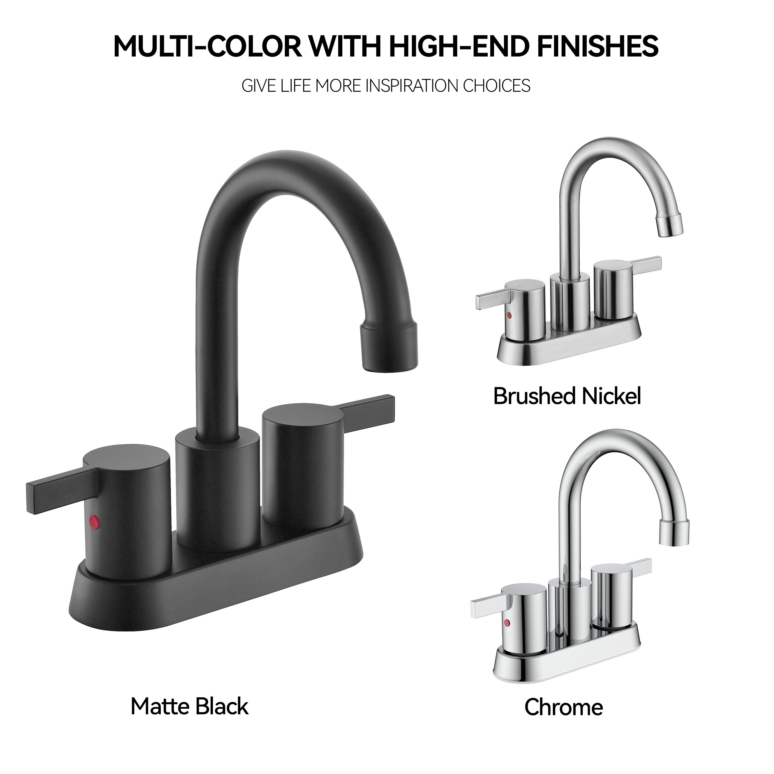 SLY High Quality 4 Inch Two Handle Bathroom Faucet