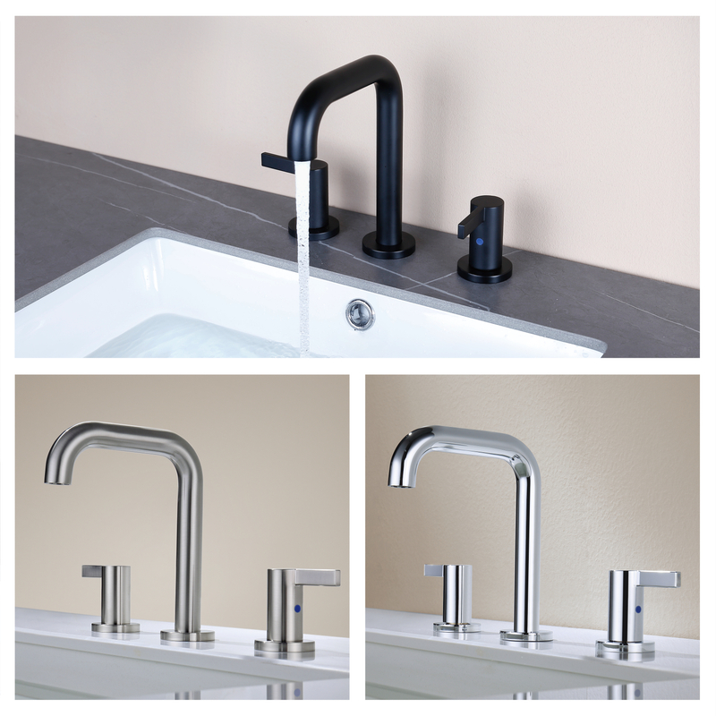 SLY Cylinder Double Handle Large Area Basin Faucet