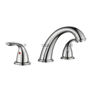 SLY Brushed Zinc Basin Mixer Faucet Double Handle Bathroom Basin Faucet Tap