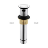 SLY Bathroom Faucet Vessel Sink Drain Stopper, Push Pop Up Drain with Overflow