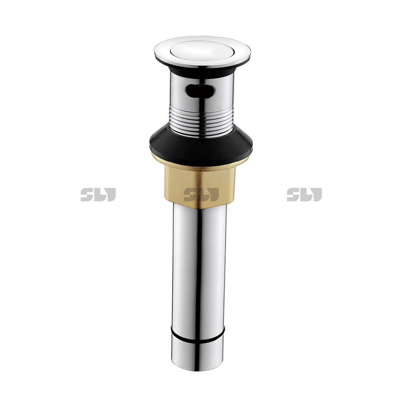 SLY Bathroom Faucet Vessel Sink Drain Stopper, Push Pop Up Drain with Overflow
