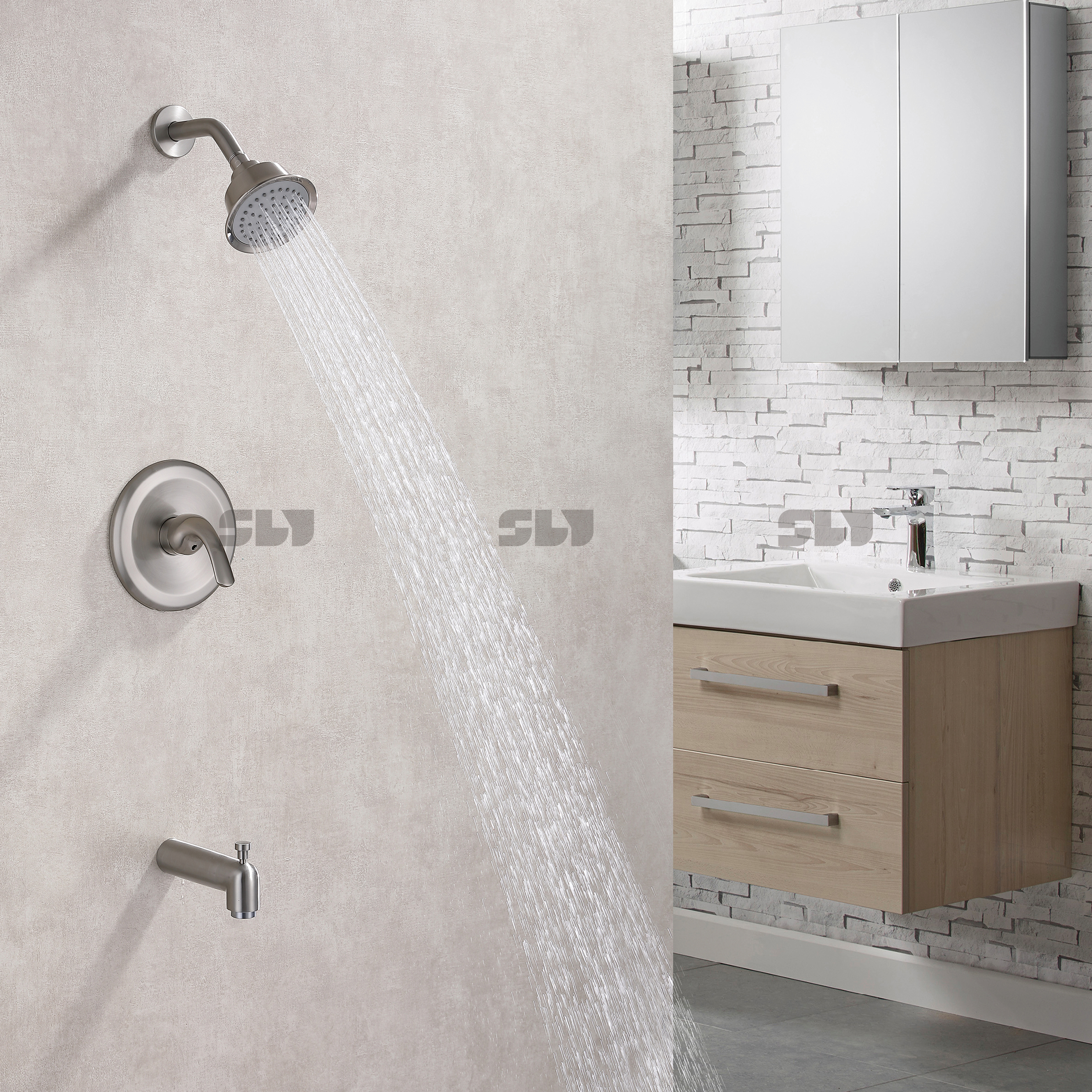 Contemporary Bathroom Shower Set 
