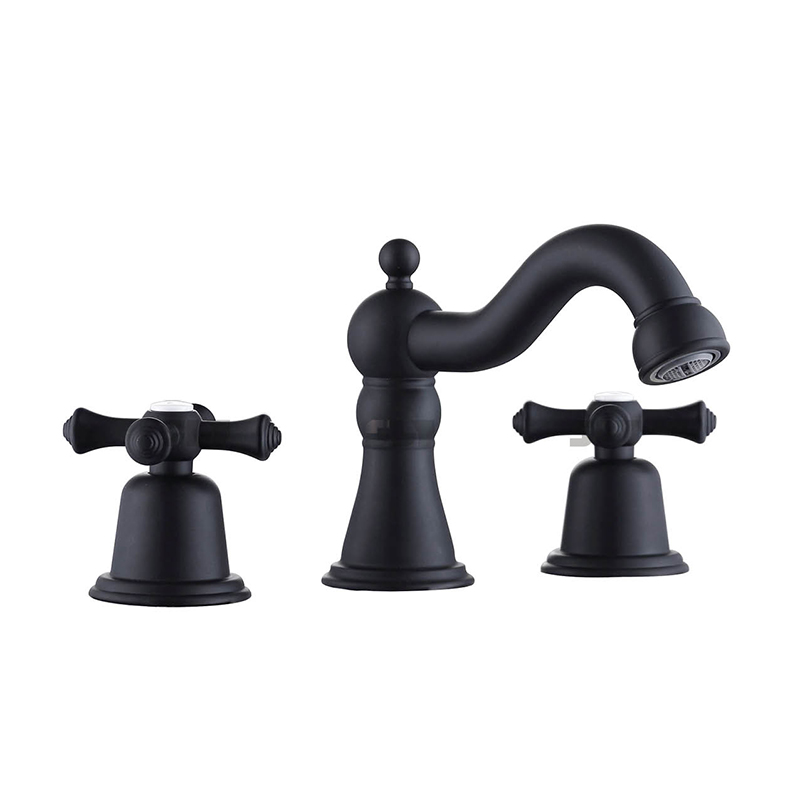 black bathroom faucet