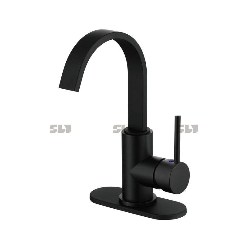 SLY Chrome Luxury Bathroom Sink Faucet Basin Mixer Single Handle Hole Basin Faucet 