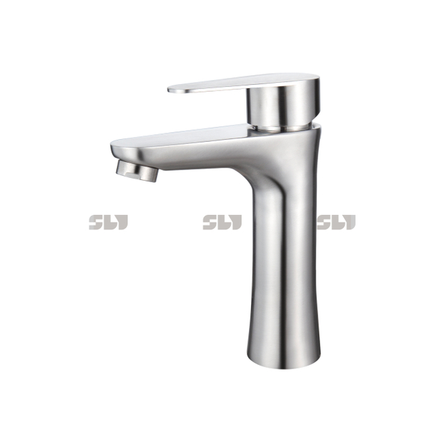 SLY Stainless Steel Bathroom Single Hole Bathroom Faucets
