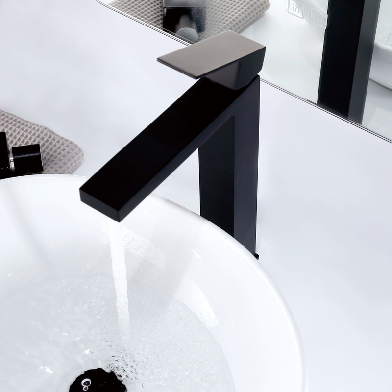 SLY Brass Black Best Quality Brass Single Hole Basin Faucet Hot And Cold Water Mixer Bathroom