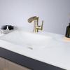 SLY Brass Rose Gold Waterfall Design Bathroom Sink Deck Mounted Single Hole Wash Hand Basin Mixers And Taps Faucet