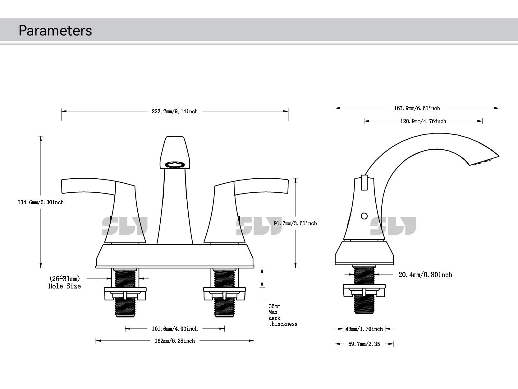 hot/cold mixer faucet