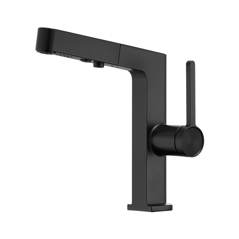SLY Zinc Brushed Gun Metal Modern Bathroom Single Hole Handle Sink Faucets Mixers Taps
