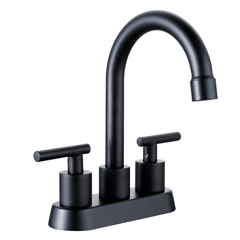 SLY Matte Black Lavatory Vanity Faucet Basin Mixer Tap Solid Brass Body Sink Faucet