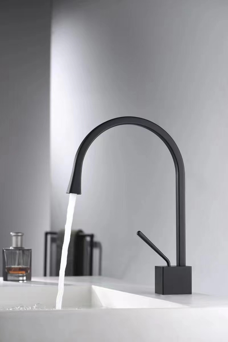 SLY Brass Brushed Zirconium Gold Single Handle Basin Chrome Finished Cheap Zinc Basin Faucet Bathroom