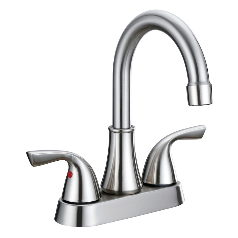 SLY Brushed Nickel Single Lever Cold And Hot Pull Out Mixer Taps