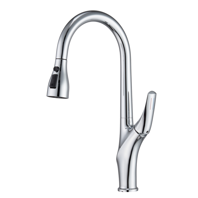SLY Brushed Gun Metal Cheapest Hot Sale Single Handle Kitchen Faucet Pull Down