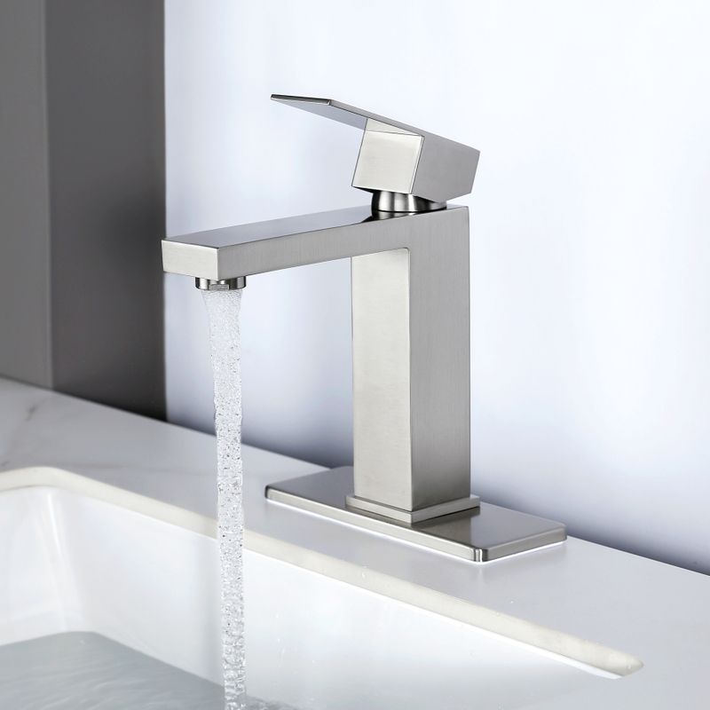 SLY Wholesale Corrosion Resistant Stainless Steel Center Single Hole Bathroom Faucet