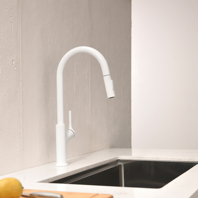 SLY Chrome Sink Faucet With Sprayer Wall Mount Pull Out Kitchen Faucet