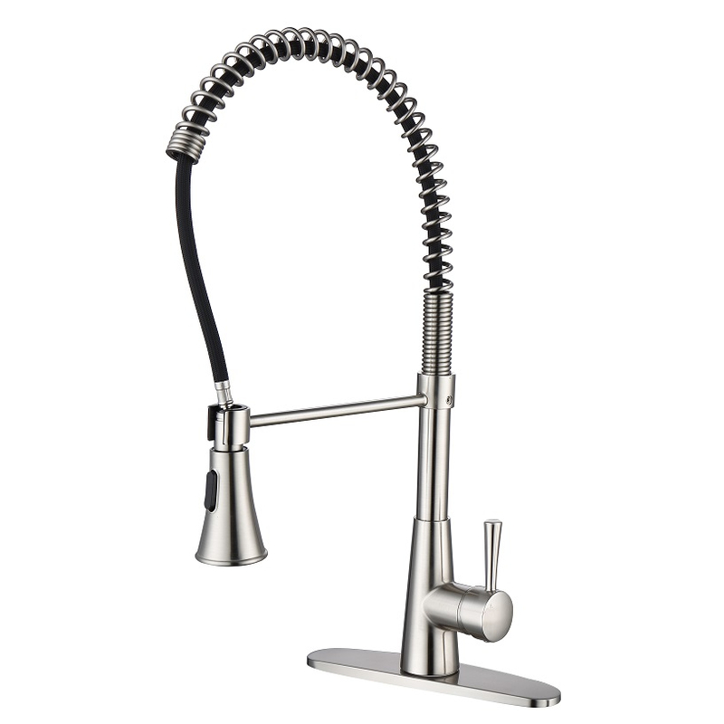SLY New Developed Single Hole Cold Hot Mixer Pull Out Kitchen Faucet 