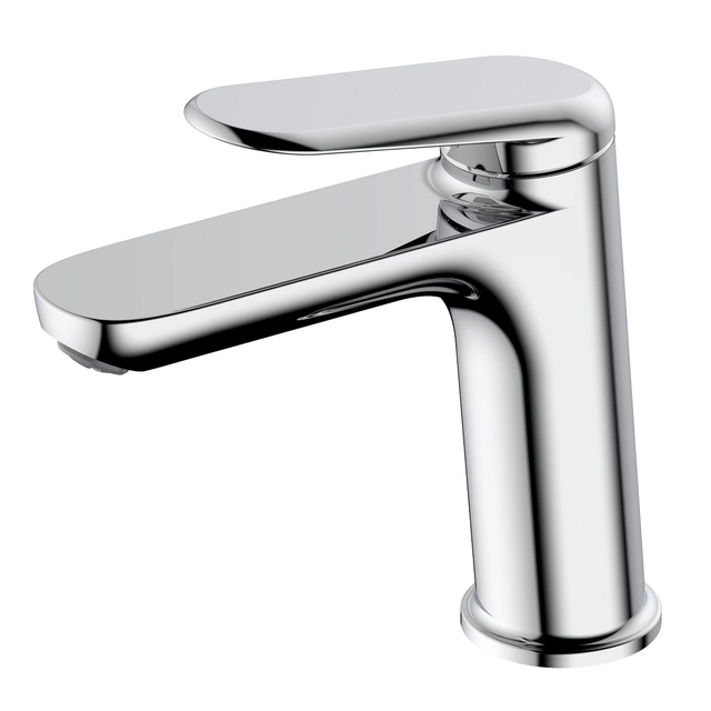 SLY Chrome Square Design Single Cold Tap Black Basin Faucet Bathroom Tap Zinc Alloy Sink