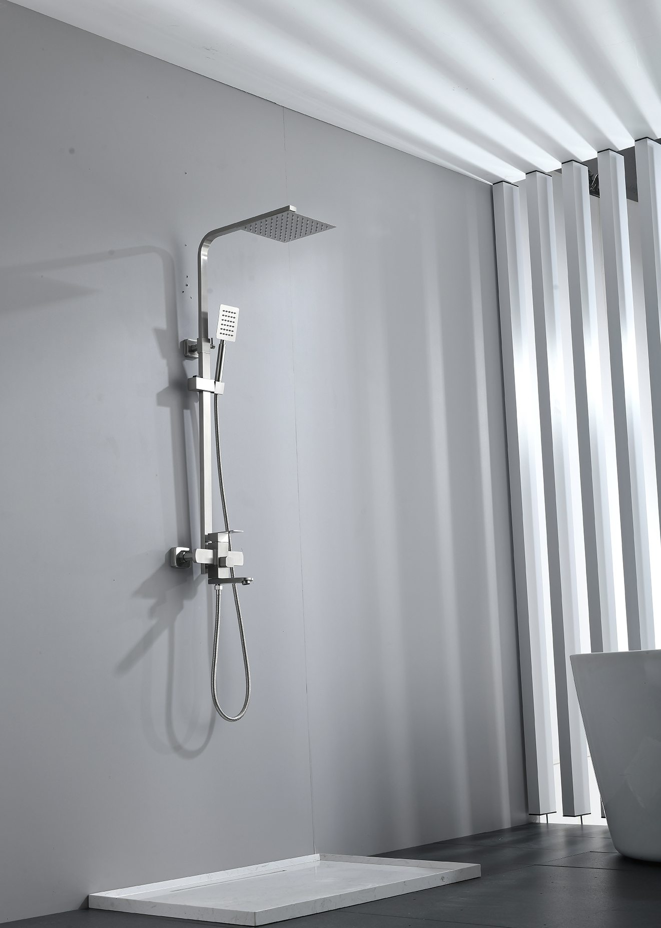 polished nickel shower system 2.0 gpm