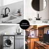 SLY Brass Matte Black Basin Faucet Copper Bathroom Faucet Hot And Cold Basin Mixer Taps