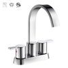 China Factory Centerset Hot/cold Bathroom Faucet Two Hand Water Tap Basin Faucet Brushed Gold