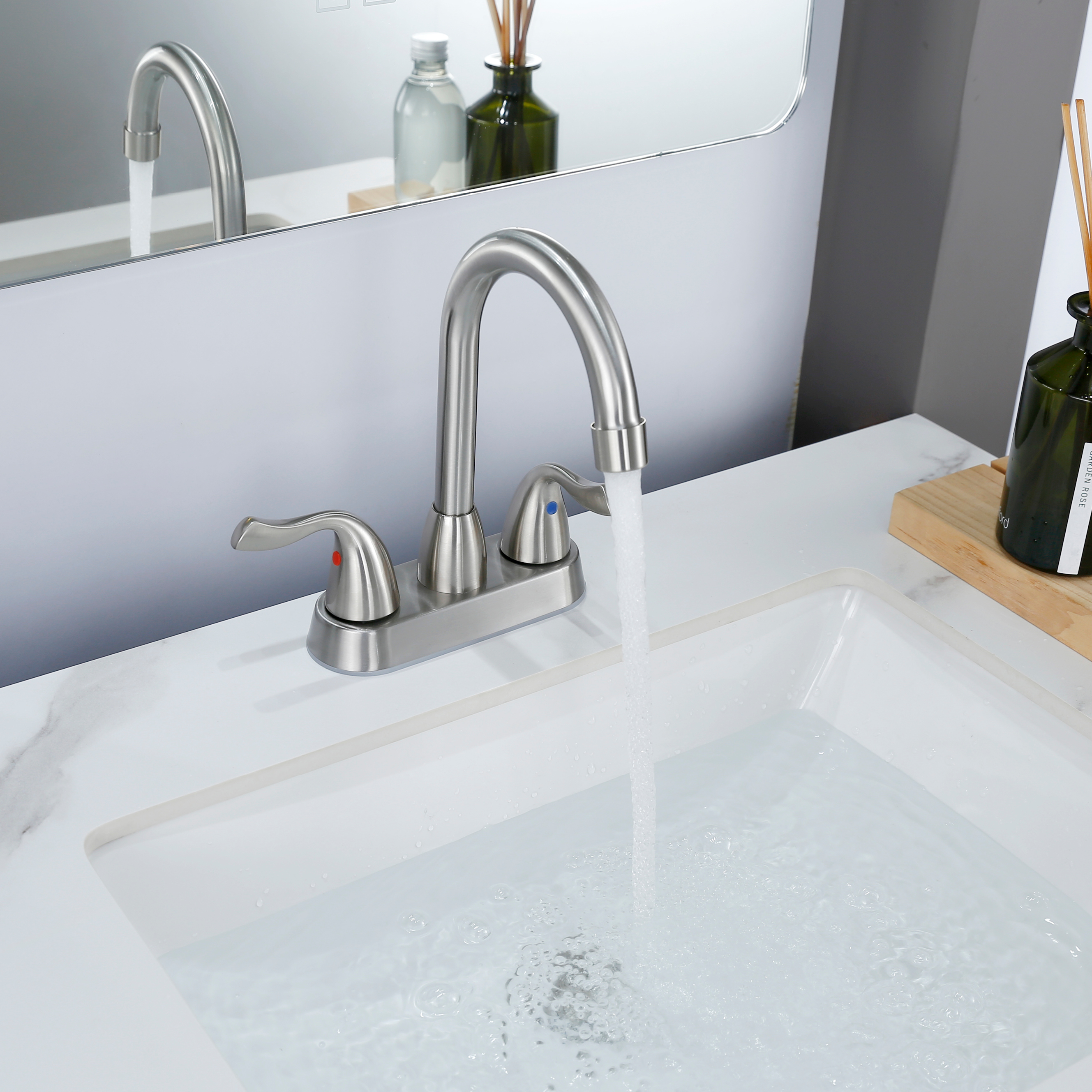 SLY Double Headed Handle Basin Faucet Bathroom Faucet