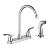 SLY 8 inch Two Handle Kitchen Faucet with Side Sprayer