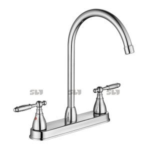 SLY Two Hole 8 Inch Water Kitchen Mixer Water Tap Kitchen Sink Faucet