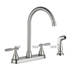 SLY Two Handle 3 Holes Luxury Chrome Kitchen Faucets with Sprayer