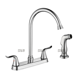 SLY Hot And Cold Kitchen Faucet Deck Mounted Water Mixer Tap Kitchen Faucet with Sprayer
