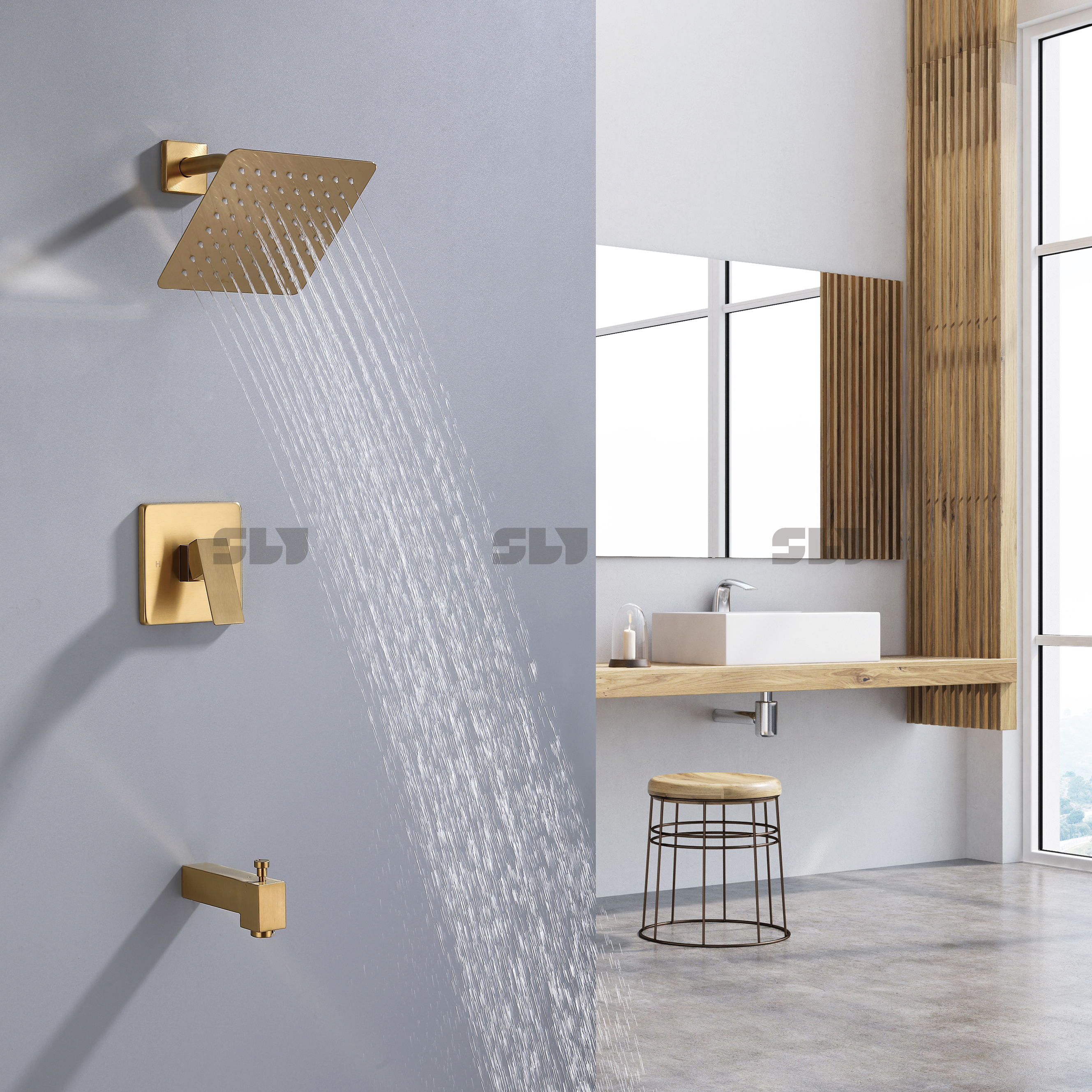 concealed wall mounted bath shower mixer