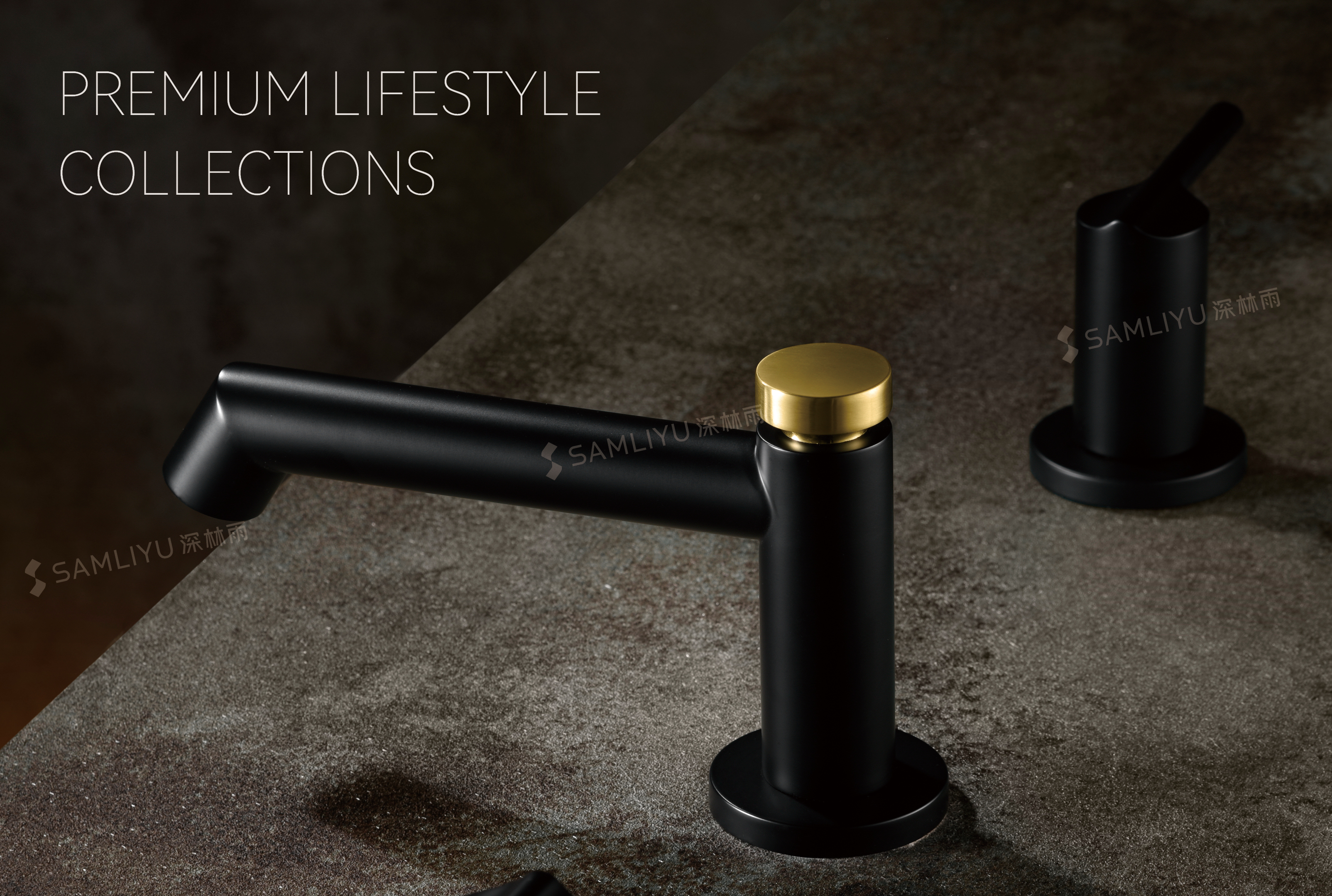 black bathroom faucet