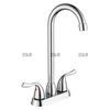 SLY High End Brushed Nickel Bathroom Kitchen Faucet Dual Handle High Quality Spout 4 Inch Vanity Sink Faucet