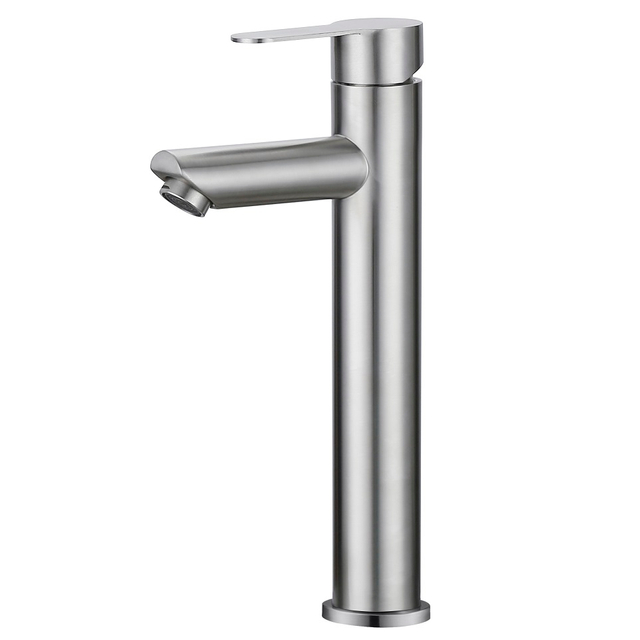 SLY Brass Brushed Nickel Wall Mounted Bathroom Faucet