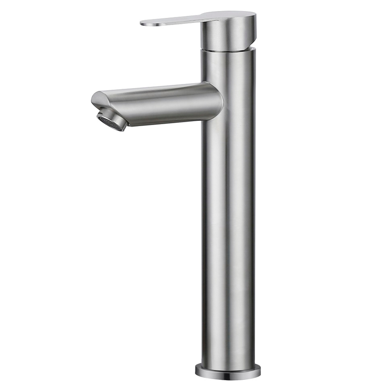 SLY Brass Brushed Nickel Wall Mounted Bathroom Faucet