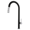 SLY Matte Black Pull Out Sprayer Kitchen Faucet Pull Down Kitchen Sink Mixer Faucet Hot Cold Water Flexible