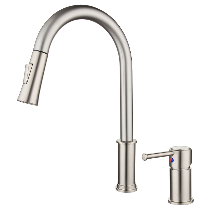 SLY Brushed Nickel Hot Sales Kitchen Pull-Out Telescopic Cold And Hot Random Pulling Faucet Sink