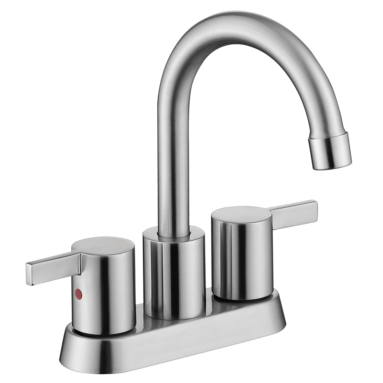 SLY Zinc Brushed Nickel Bathroom Sink Mixer Water Tap Washroom Basin Mixer Faucet Tap
