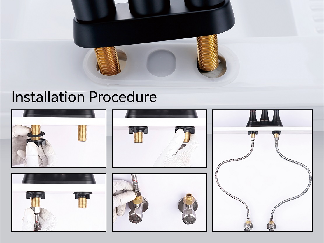 3 hole bathroom faucet