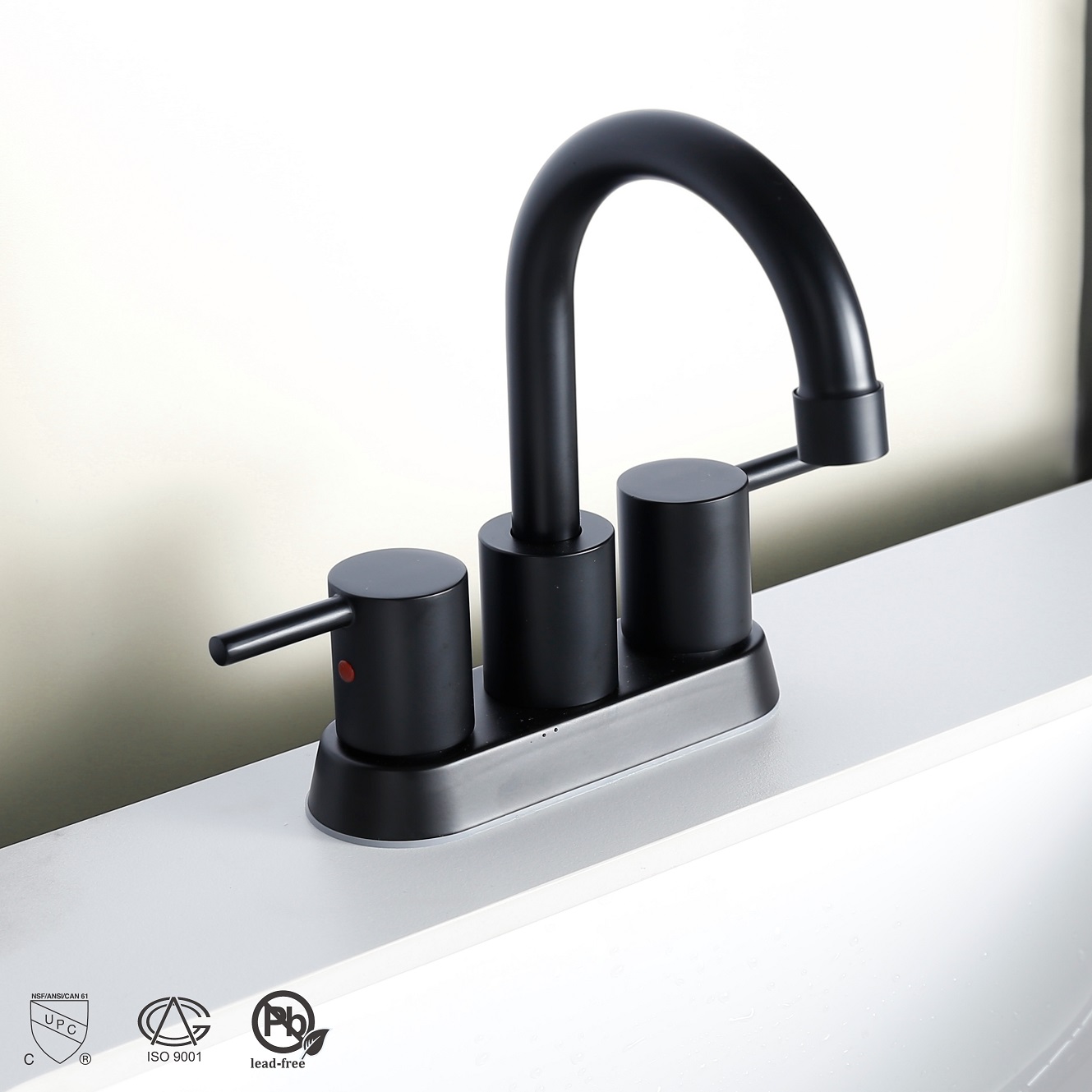 SLY Brushed Nickel Single Hole Bathroom Mixer Tap Single Handle Basin Faucets