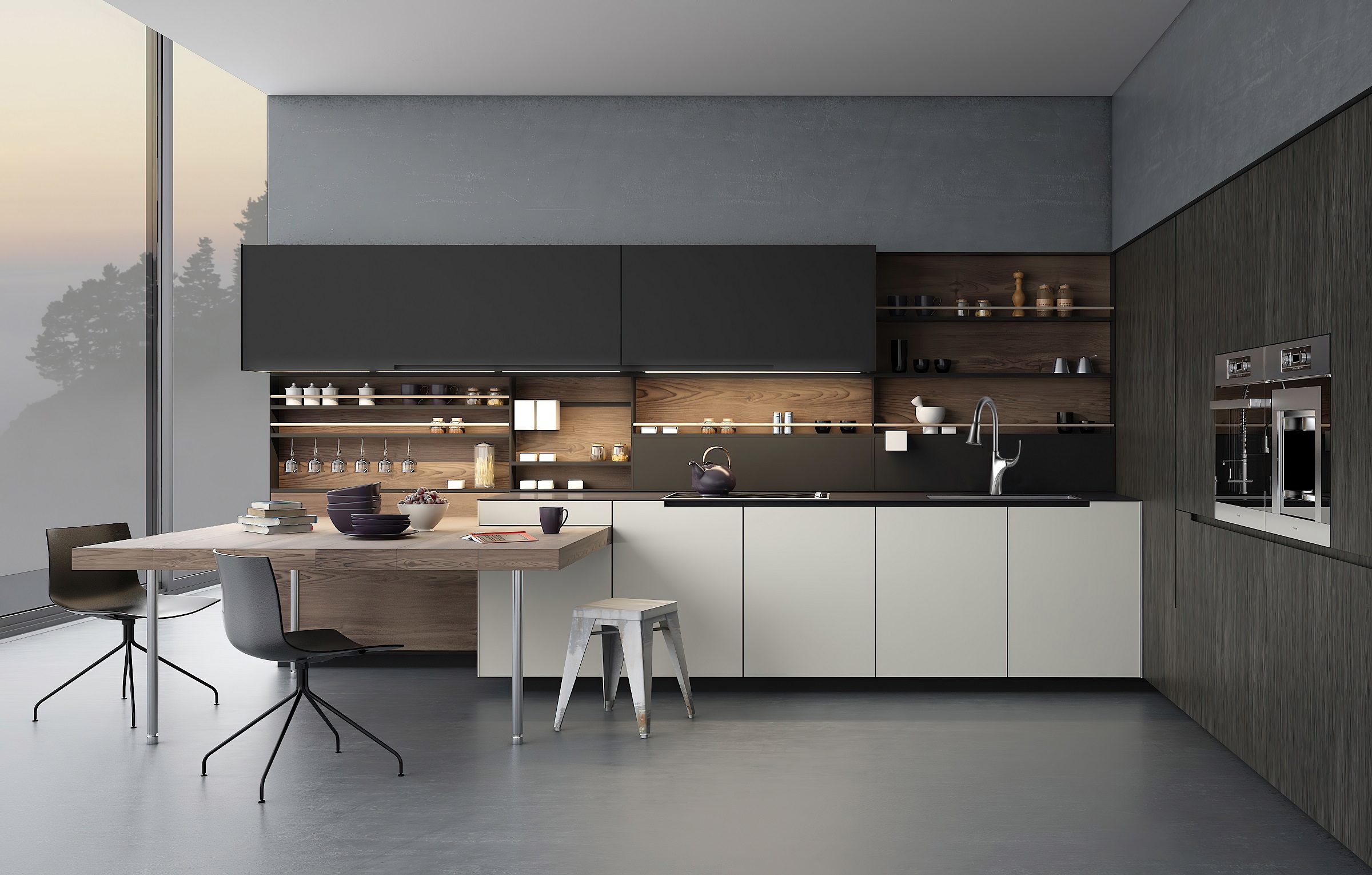 Pull Down Kitchen Faucet