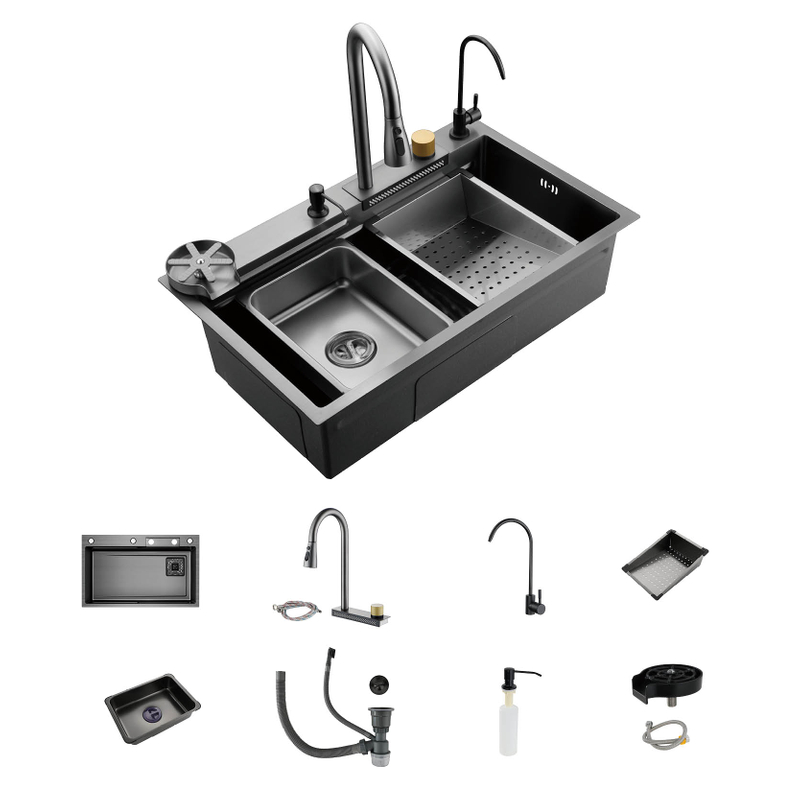Brushed gun metall Sink